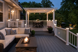Custom deck and outdoor living space in Chester County PA — Harlan Contracting