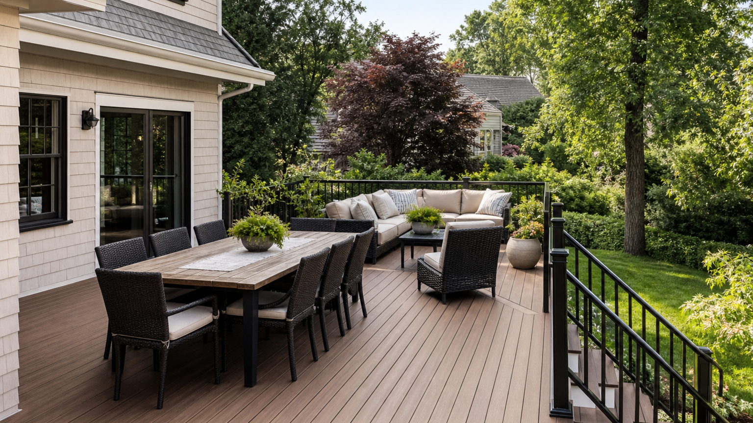 deck remodeling Media PA with dining and conversation zones